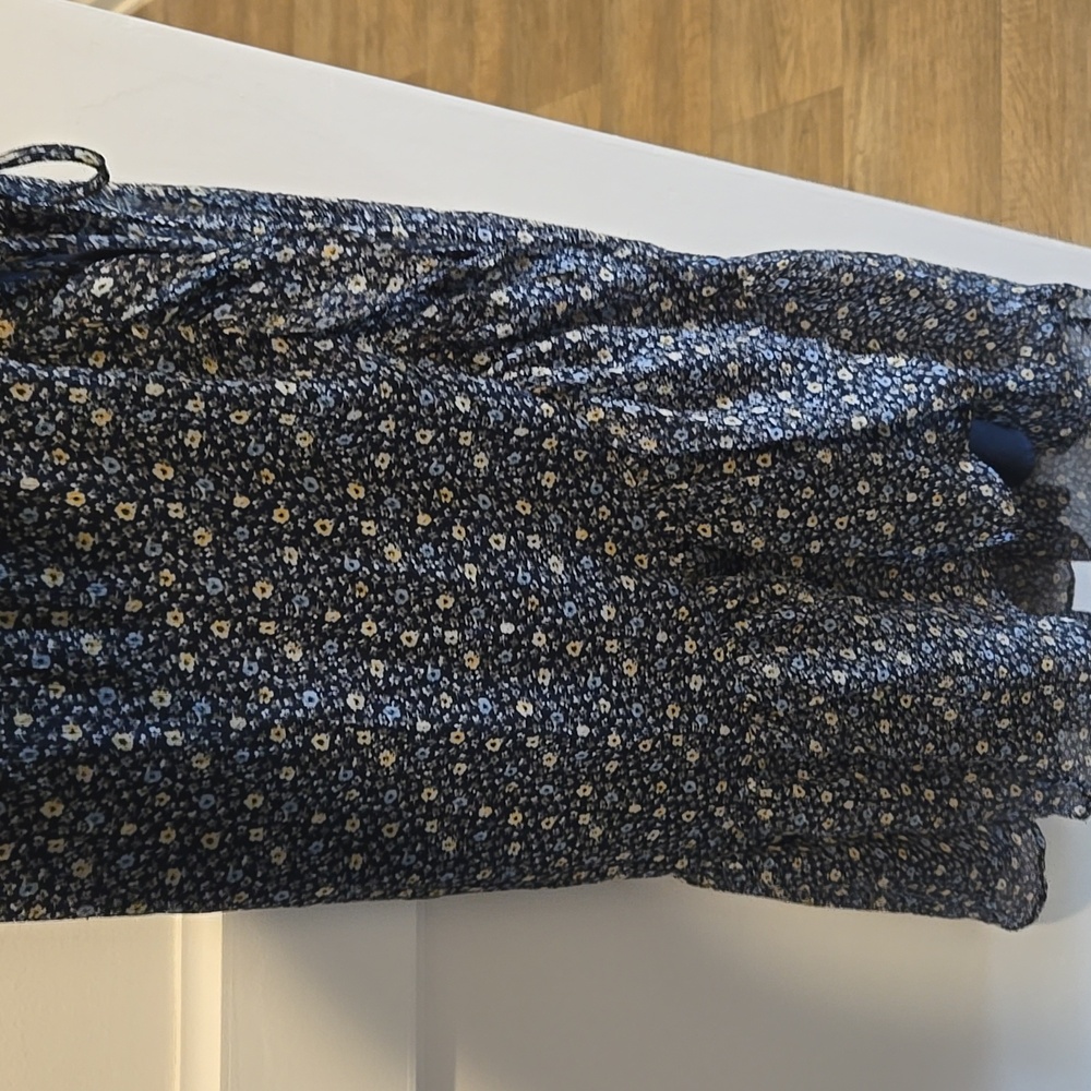 Abercrombie & Fitch Navy Floral Midi Dress - Picture 7 of 13